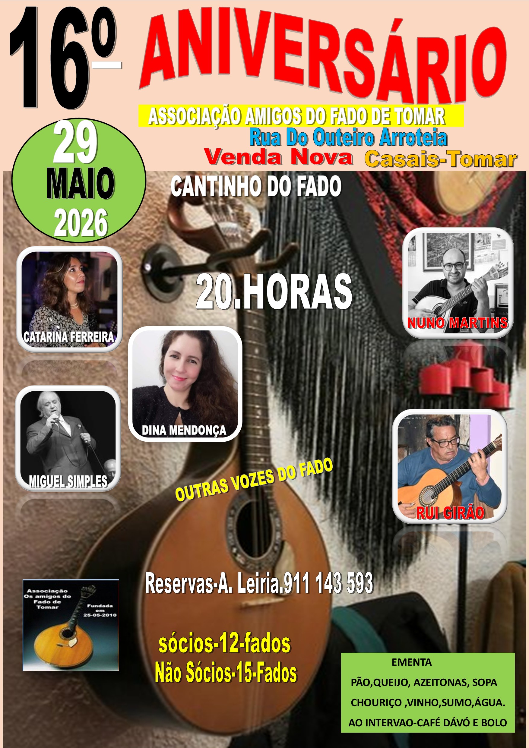 16ª Aniversário da Associação Amigos do Fado
