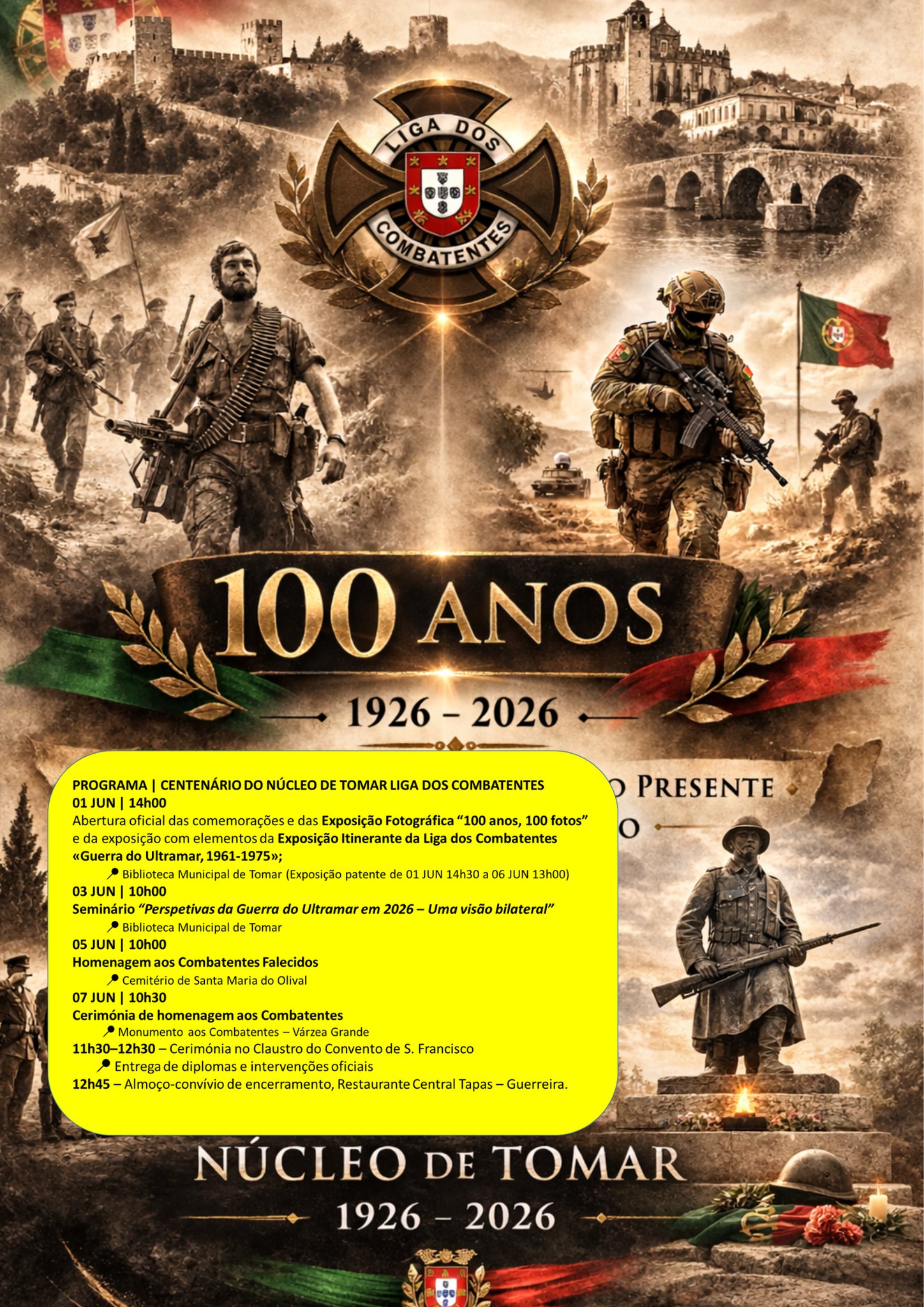 100.º Aniversário do Núcleo de Tomar da Liga dos Combatentes 