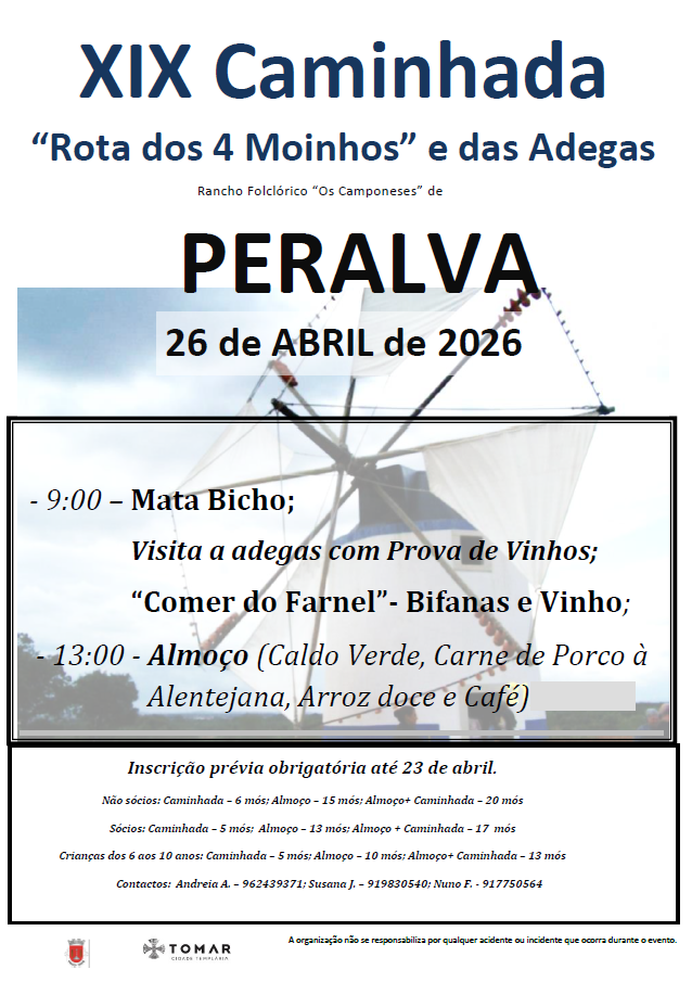 XIX Caminhada “Rota dos 4 Moinhos” e das Adegas
