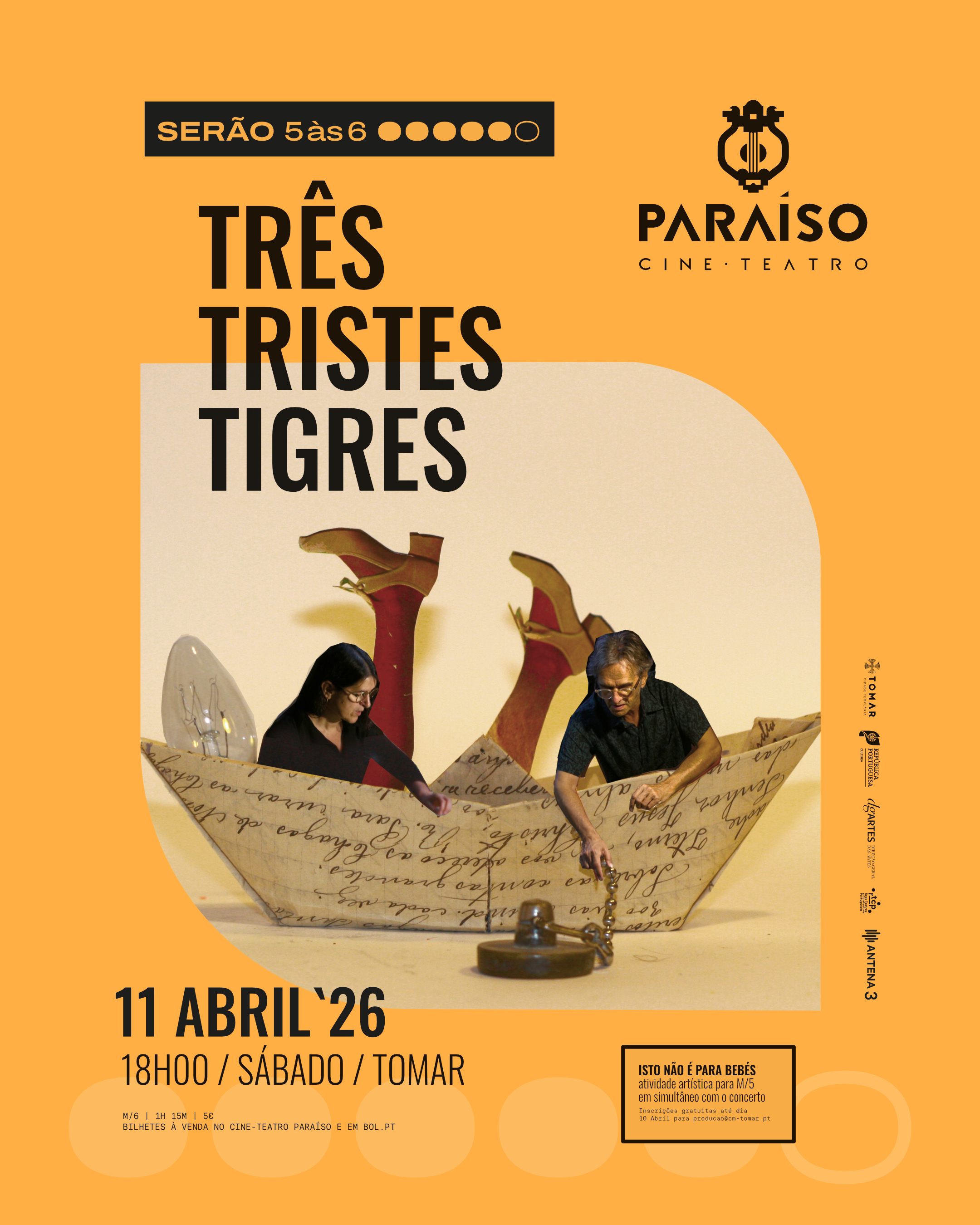 Serão 5 às 6 com Três Tristes Tigres