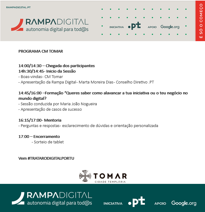 Tomar recebe a Rampa Digital já no próximo dia 3 de março