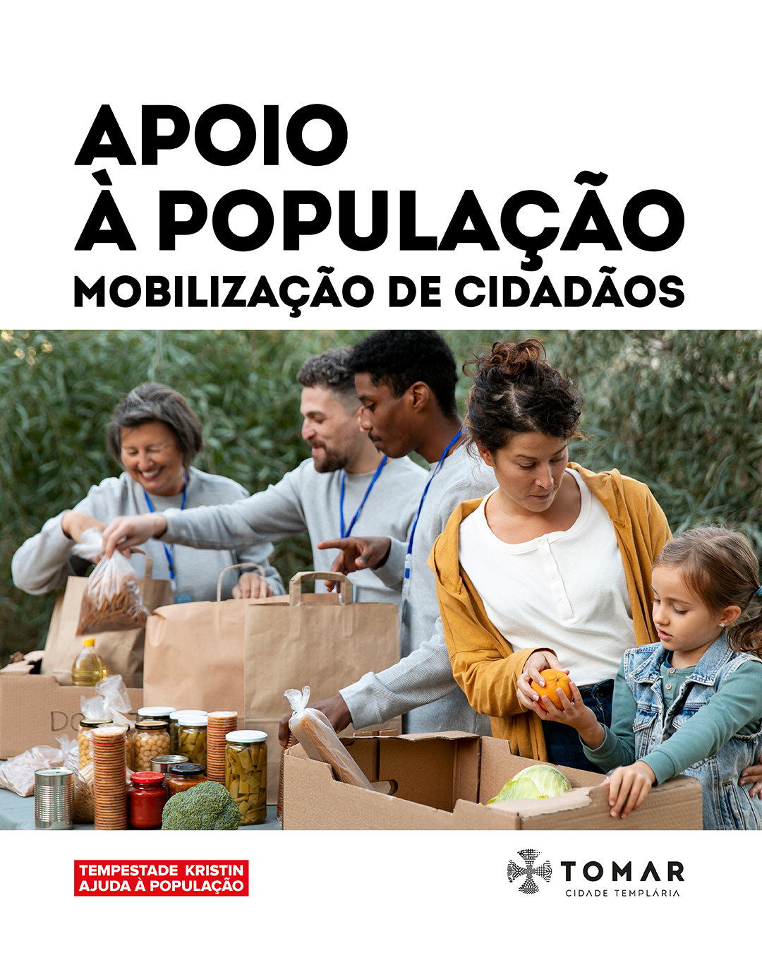 Mobilização de cidadãos para apoio às populações afetadas