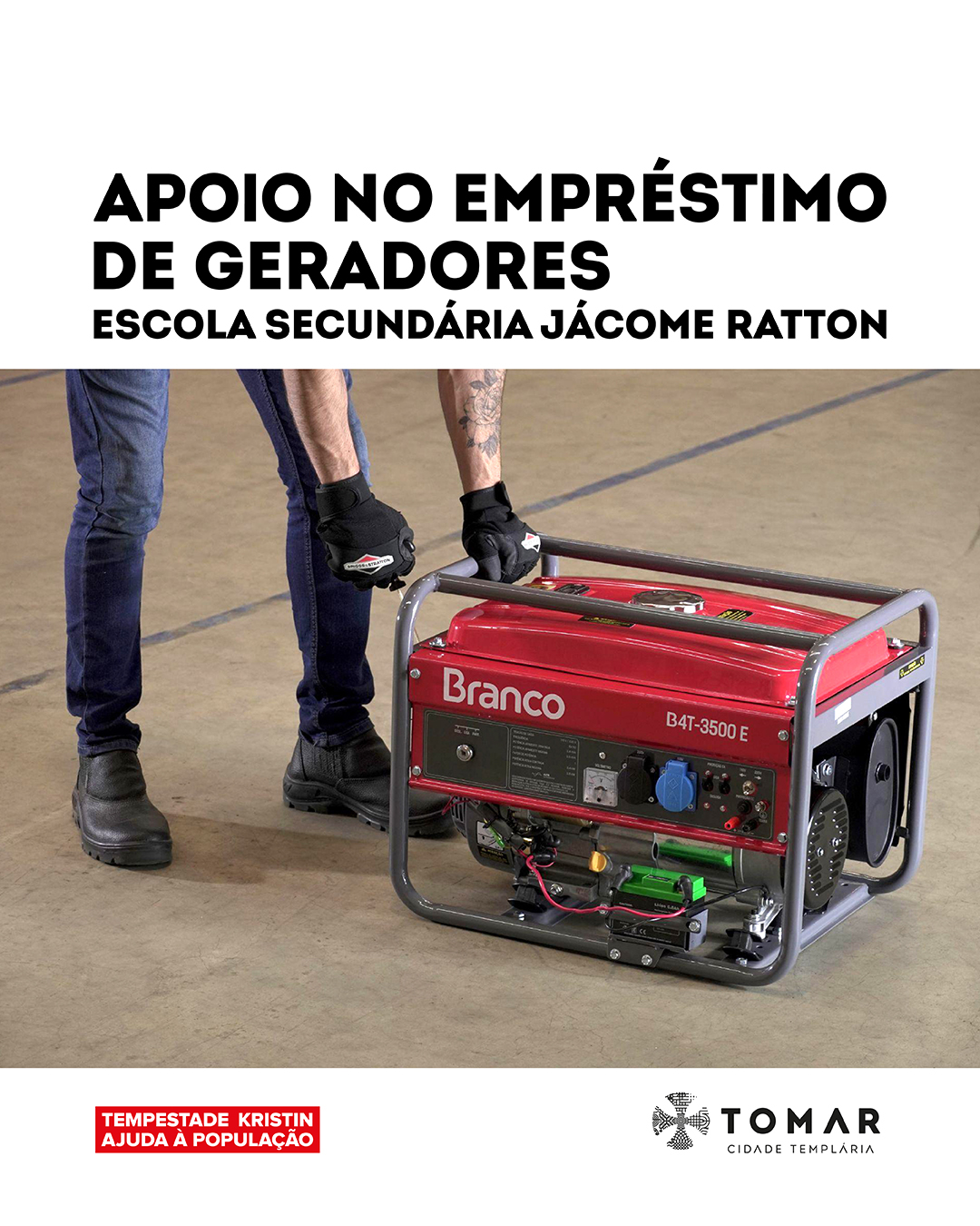 Apoio no empréstimo de geradores