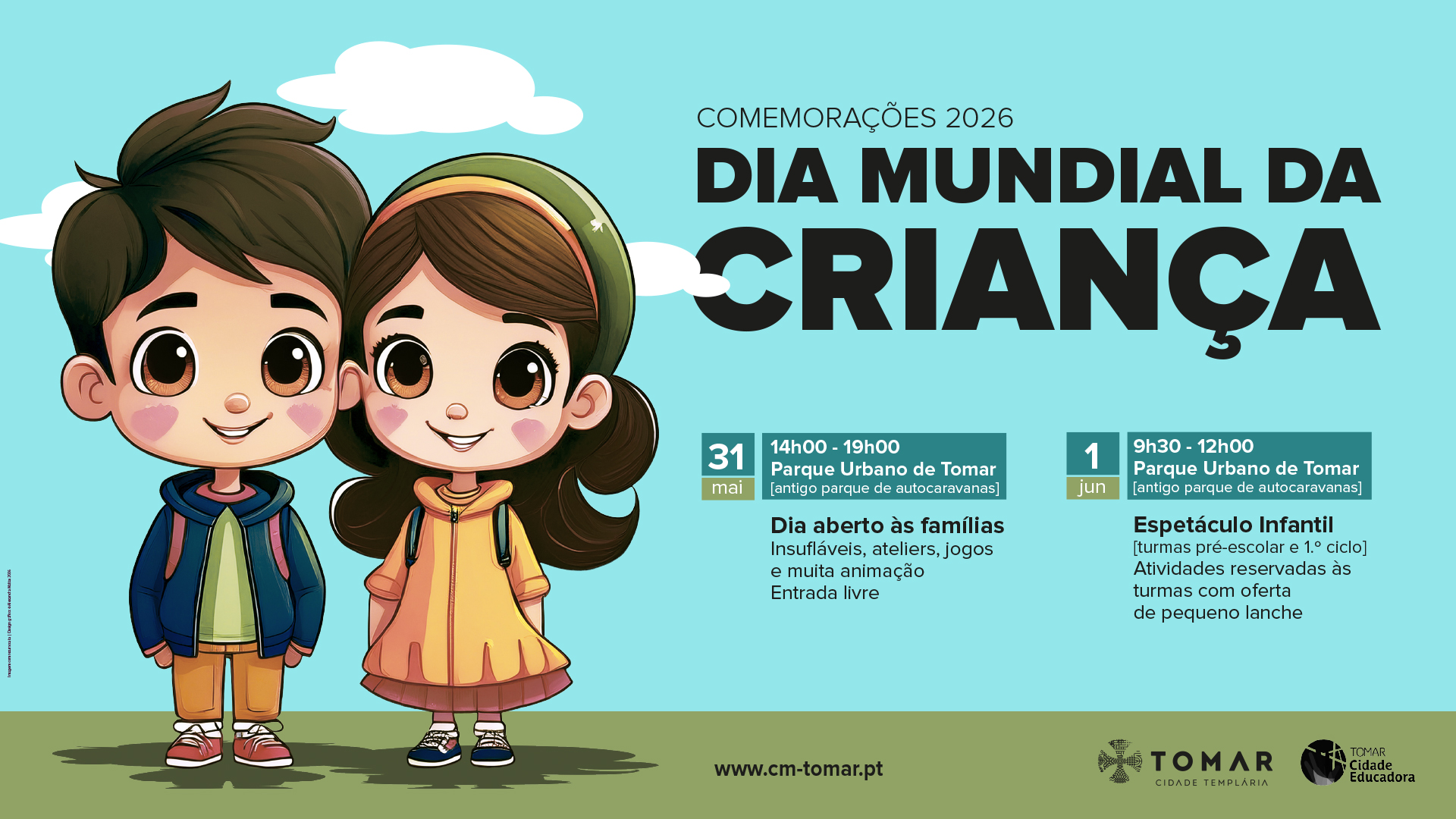 Dia Aberto às Famílias celebra o Dia Mundial da Criança no Parque Urbano de Tomar