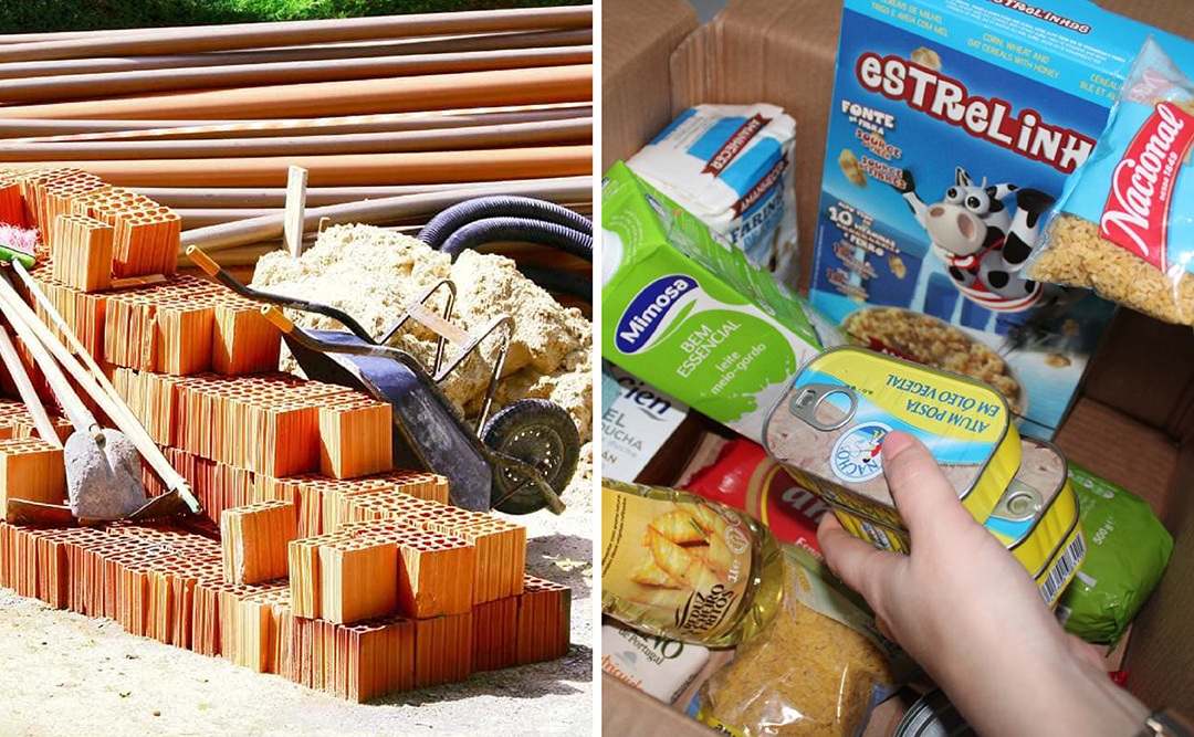 Recolha de donativos para apoio às populações afetadas pela Tempestade Kristin: de materiais de construção a bens essenciais