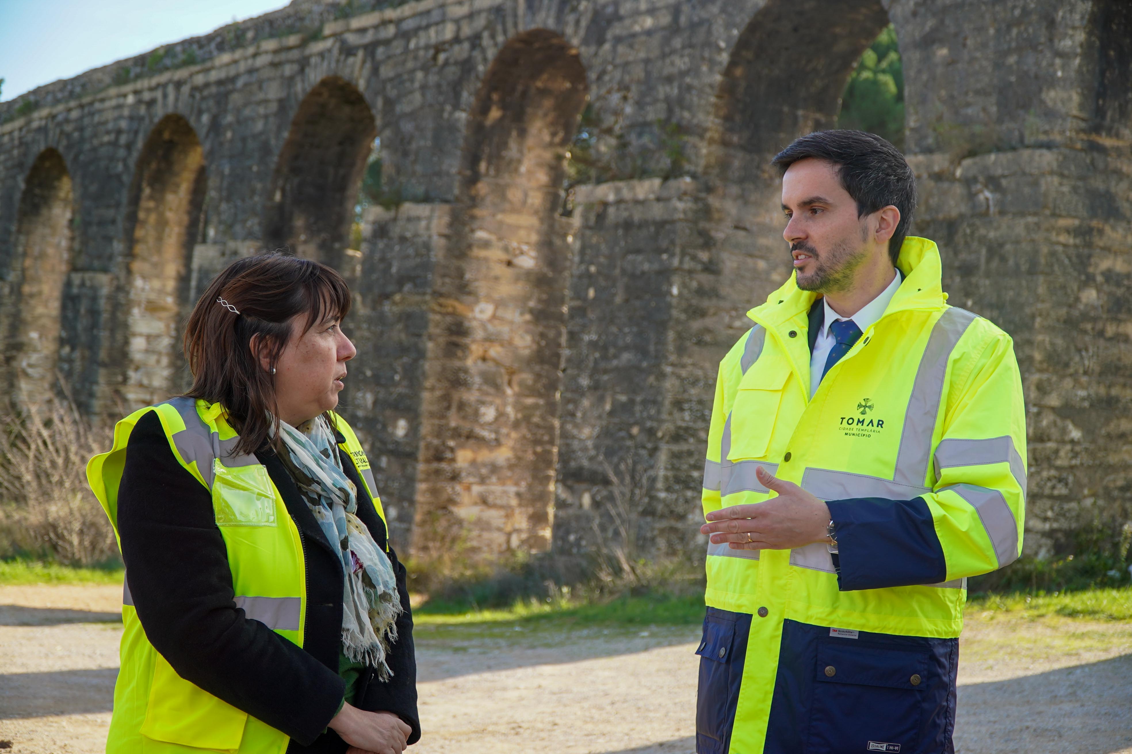 Município de Tomar e Património Cultural, I.P. realizam visita técnica ao Aqueduto dos Pegões