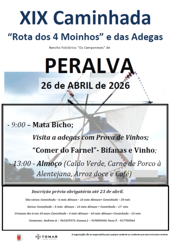 XIX Caminhada “Rota dos 4 Moinhos” e das Adegas