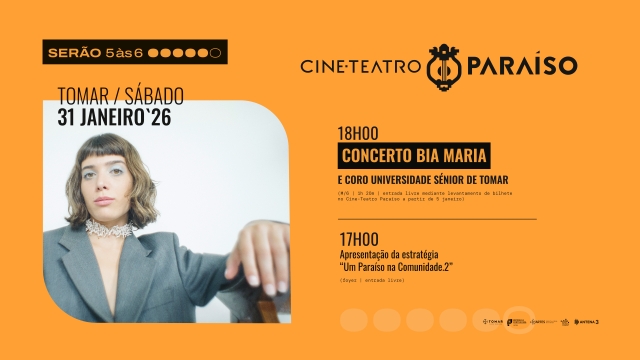 “Serão 5 às 6” com Bia Maria e Coro Universidade Sénior de Tomar